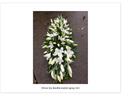 White Lily Double Ended Spray