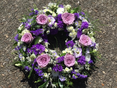 lilac and purple wreath