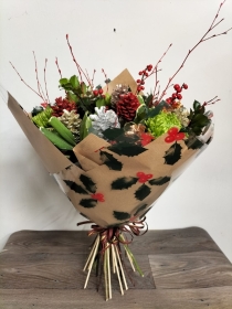 Cones and berry bouquet