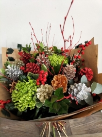 Cones and berry bouquet